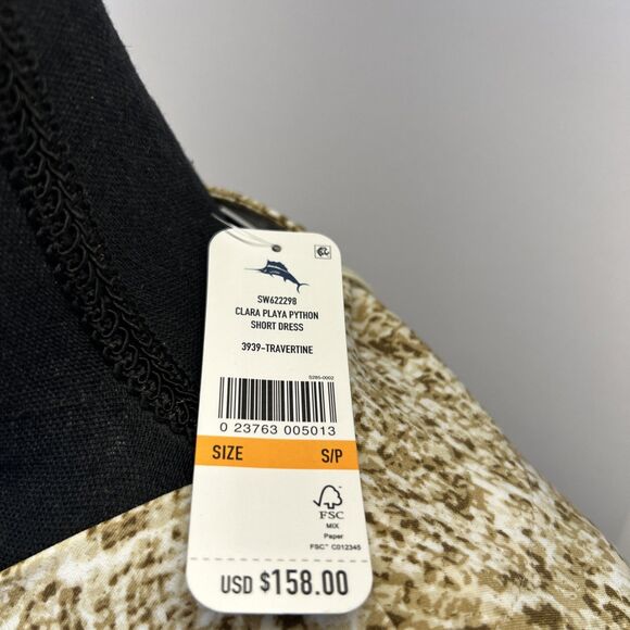 Tommy Bahama Clara Playa Python Short Wrap Dress Deep V Neck SZ S New w Tags - Picture 3 of 9